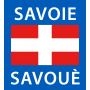 autocollant plaque d'immatriculation bilingue savoie savouè