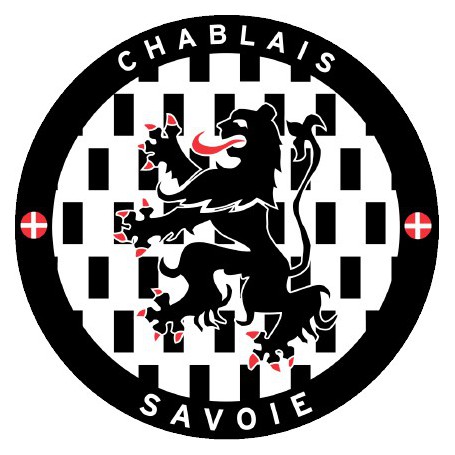 Autocollants 74 de la Haute-Savoie pour plaque d'immatriculation avec  blason du Chablais