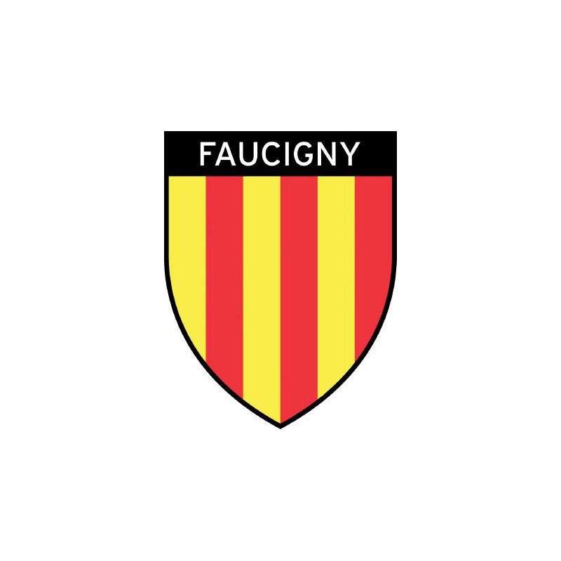 Autocollants 74 de la Haute-Savoie pour plaque d'immatriculation avec  blason du Faucigny