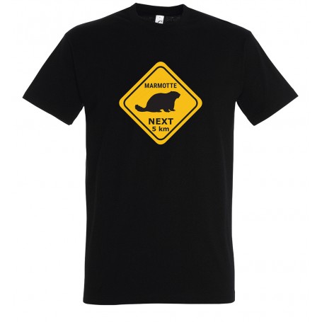 tee-shirt roadsign marmotte