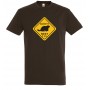 tee-shirt roadsign panneau marmotte marron