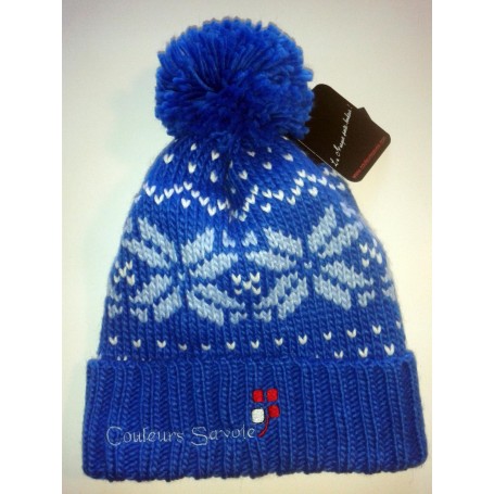 Bonnet Montagne Bleu/motif