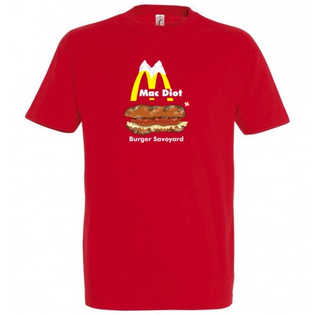 tee-shirt mac diot le burger savoyard