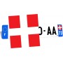 Autocollant logo Savoie pour plaque d'immatriculation
