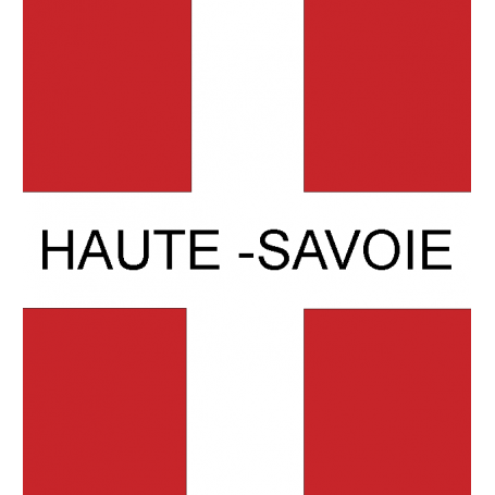 Autocollants 74 de la Haute-Savoie pour plaque d'immatriculation avec  blason du Chablais