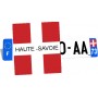 Autocollant Croix de Savoie pour plaque d'immatriculation