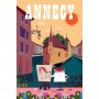 Affiche Annecy palais de l'île avec peintre