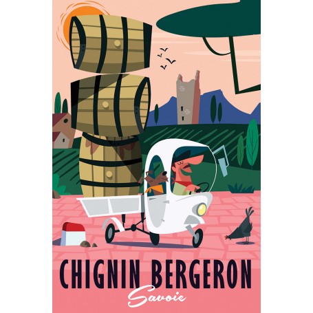 Affiche vin Chignin Bergeron