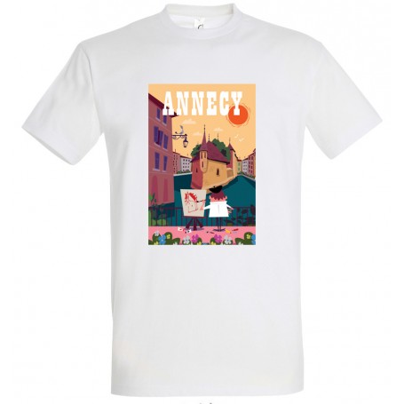 Tee-shirt Annecy et le peintre