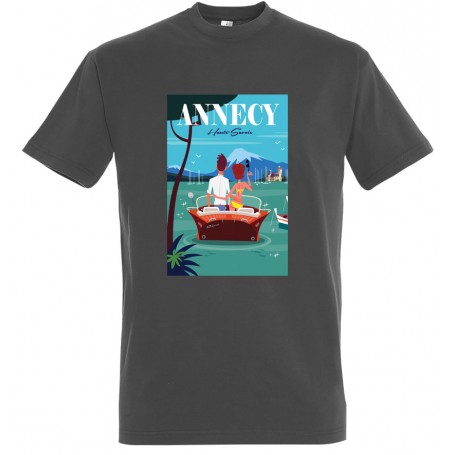 Tee-shirt balade en bateau sur le lac d'Annecy