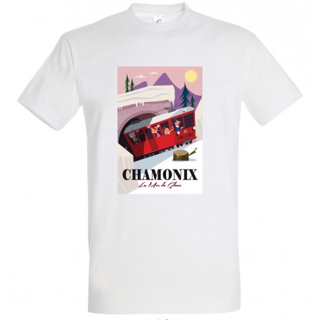 Tee-shirt Chamonix Train de la mer de glace