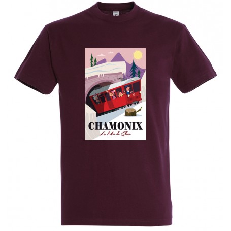 Tee-shirt Chamonix Train de la mer de glace