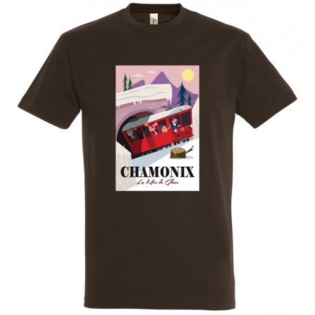 Tee-shirt Chamonix Train de la mer de glace
