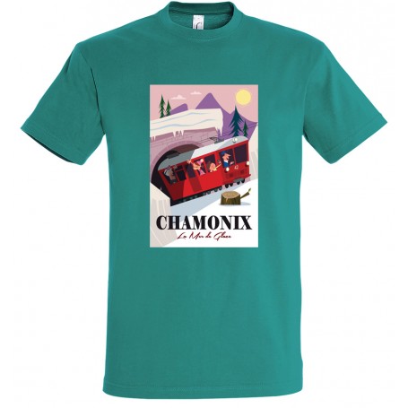 Tee-shirt Chamonix Train de la mer de glace