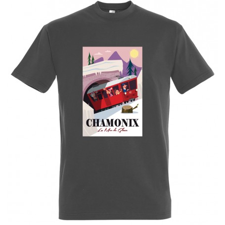 Tee-shirt Chamonix Train de la mer de glace