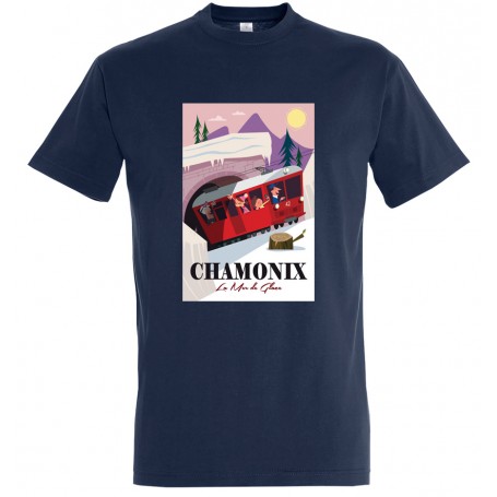 Tee-shirt Chamonix Train de la mer de glace