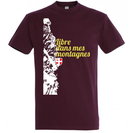 tee-shirt savoie libre dans mes montagnes