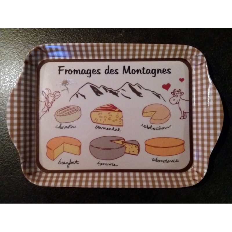 Ancien Plateau à Fromage Savoyard Suisse - Plateau De Service En Bois Vintage